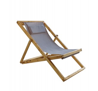 Sharp wooden chaise longue