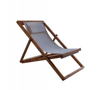 Sharp wooden chaise longue