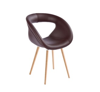 Moema 75 BL uph wooden armchair
