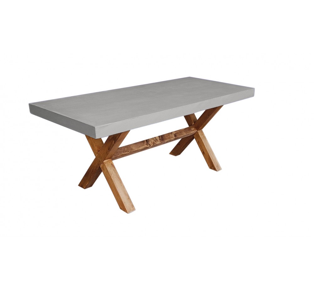 Turner table 180x80 wood-cement - 2 years guarantee | Avant Garde