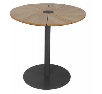 Kieras metal table with polywood slats Ø70x72cm