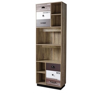 Number bookcase 60x29,6xH180cm