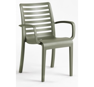 Slat polypropylene armchair