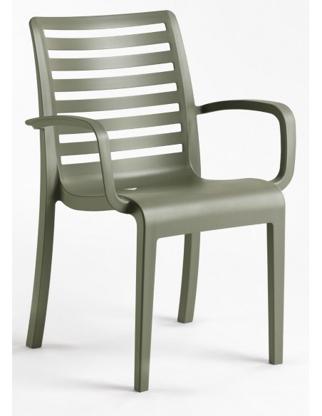 Slat polypropylene armchair by Grosfillex - 2 years guarantee | Avant Garde