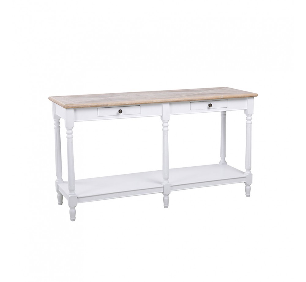 HISTORY ΚΟΝΣΟΛΑ ΛΕΥΚΟ ΦΥΣΙΚΟ 143x48xH79cm