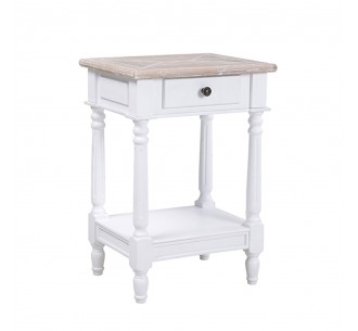 HISTORY NIGHTSTAND WHITE NATURAL 46x37xH67cm