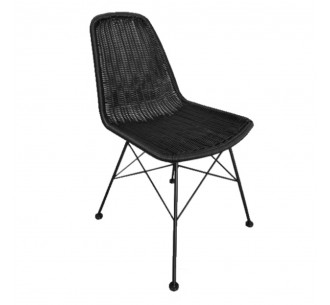 DENMARK ΚΑΡΕΚΛΑ ΜΑΥΡΟ 44x57xH81cm