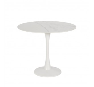SNOW TABLE ROUND TABLE WHITE 90x90x75cm