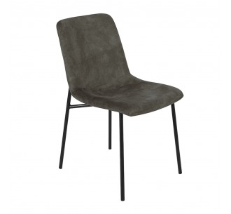 BRICK CHAIR FABRIC OLIVE GREEN METAL BLACK