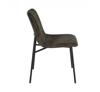 BRICK CHAIR FABRIC OLIVE GREEN METAL BLACK 2