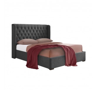 DUCHESS BED (FOR MATTRESS 160x200cm) FABRIC ANTHRACITE E1 MY