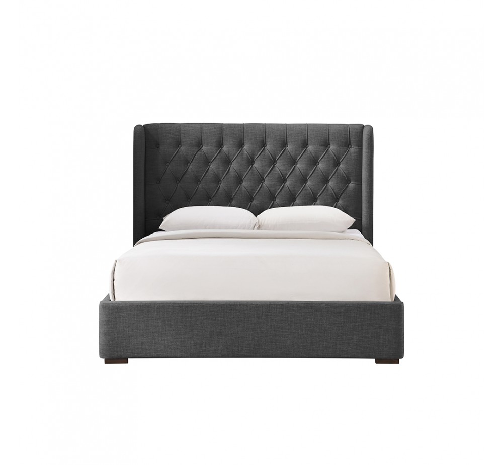 DUCHESS BED (FOR MATTRESS 160x200cm) FABRIC ANTHRACITE E1 MY