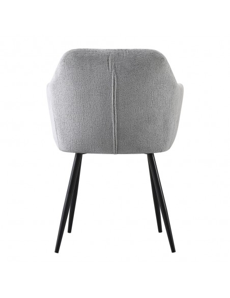 SAVVY ARMCHAIR FABRIC GREY LIGHT METAL BLACK