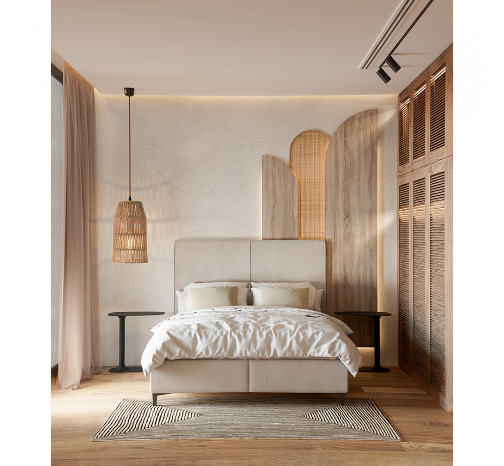MORE BED WITH STORAGE (FOR MATTRESS 160x200cm) CURLY WHITE SMOOTH 07-918 E1 TR