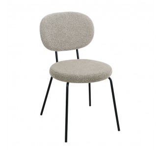 AMELIA CHAIR FABRIC ELEPHANT METAL BLACK