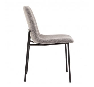 BRICK CHAIR FABRIC GREY METAL BLACK 2