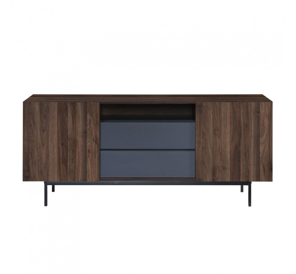 GROOVES ΜΠΟΥΦΕΣ 2ΠΟΡΤΕΣ 2ΣΥΡΤΑΡΙΑ ΚΑΡΥΔΙ ΓΚΡΙ 180x40xH80cm