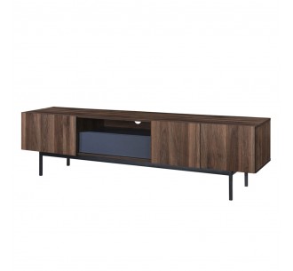 GROOVES TV STAND 3ΠΟΡΤΕΣ 1ΣΥΡΤΑΡΙ ΚΑΡΥΔΙ ΓΚΡΙ 180x40xH50cm