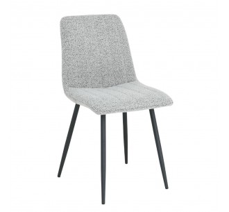 PRAGA CHAIR FABRIC GREY LIGHT METAL BLACK
