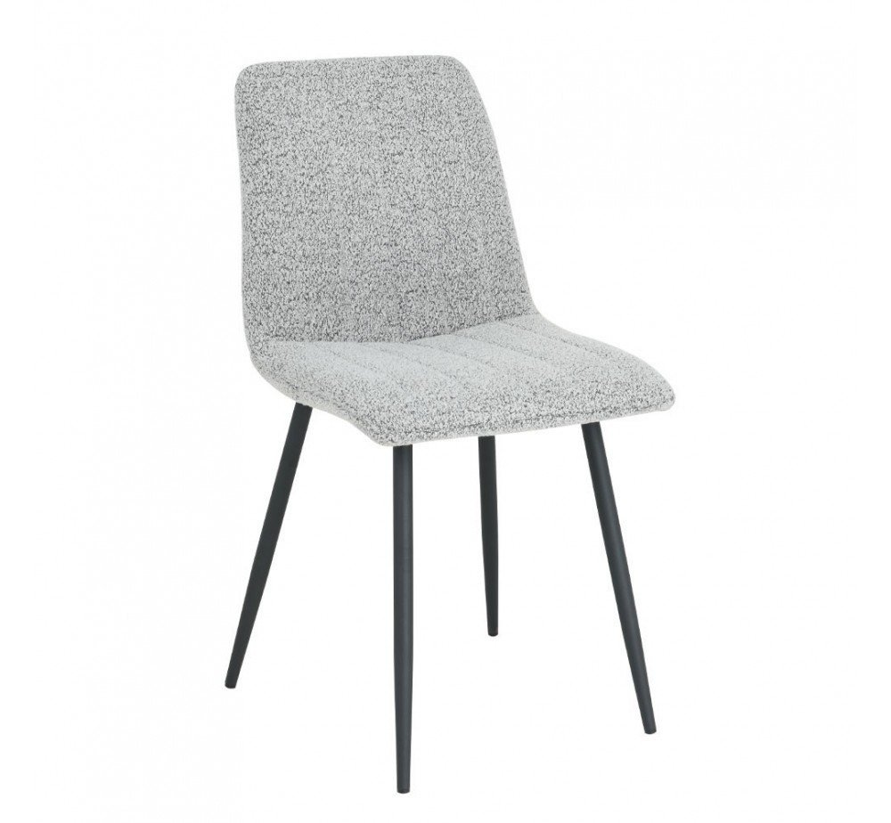 PRAGA CHAIR FABRIC GREY LIGHT METAL BLACK