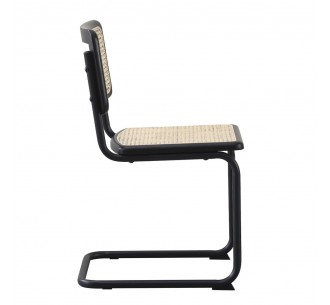 BROYER CHAIR WOOD RUBBERWOOD BLACK RATTAN 2