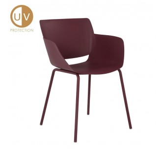 SEDIA ΠΟΛΥΘΡΟΝΑ MADDER BROWN 58x52xH79,5cm
