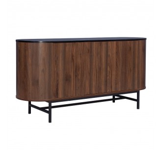 OVAL SIDEBOARD 3DOORS WALNUT 150x45x74cm