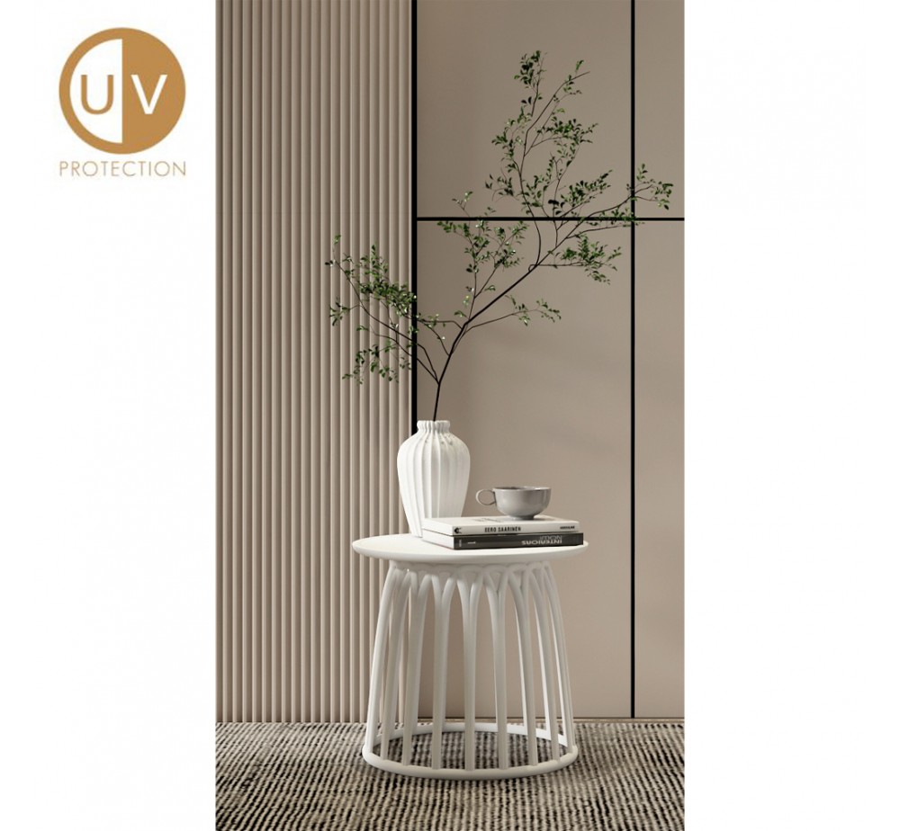 BASKET COFFEE TABLE ΛΕΥΚΟ 49,5x49,5xH44cm