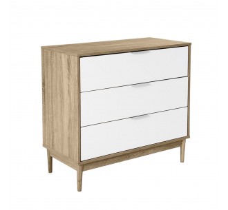 SCANDI PEDESTAL 3DRAWERS SONOMA WHITE 80x39,5xH77cm