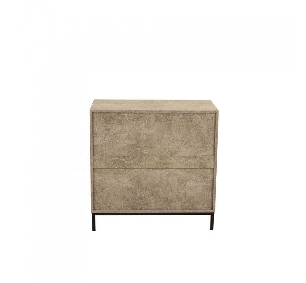 RUBIK ΚΟΜΟΤΑ 3ΣΥΡΤΑΡΙΑ CEMENT ΑΝΟΙΧΤΟ ΜΕ PATTERN 80x40xH80cm
