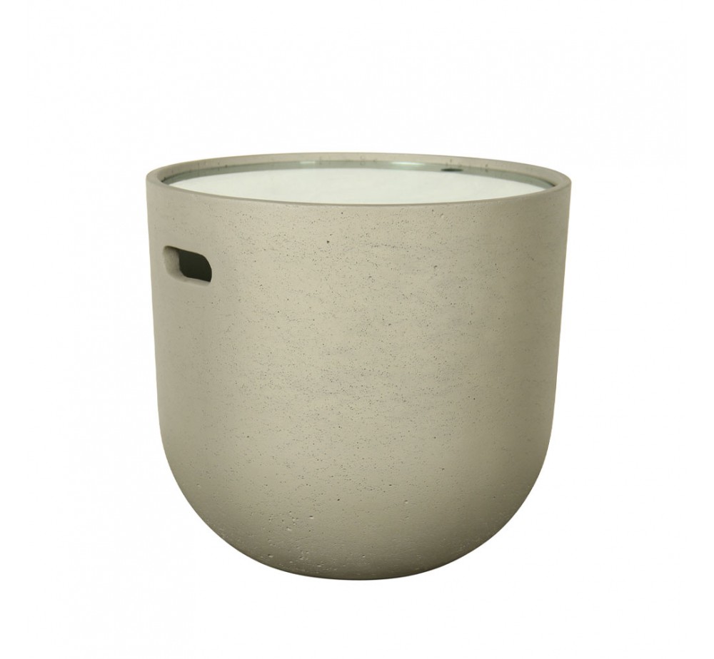 CAP COFFEE TABLE CEMENT ΑΝΟΙΧΤΟ 49x49xH45cm