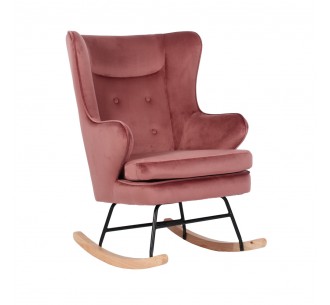 ROCKER ARMCHAIR ROCKING PINK 71x86xH102cm