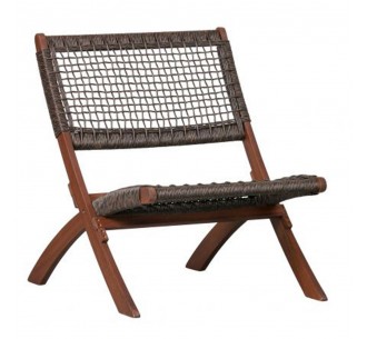 MESH ΚΑΡΕΚΛΑ ΠΤΥΣ/ΜΕΝΗ ΚΑΦΕ ANTIQUE ΚΑΡΥΔΙ 78x60xH72,5cm