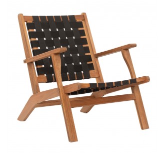 HASTAG ARMCHAIR BLACK NATURAL 60x76xH73cm