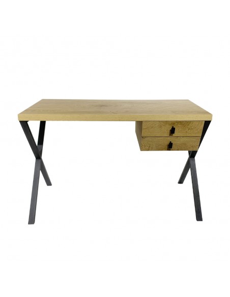 BOW DESK 2DRAWERS CHIPBOARD WITH MELAMINE CARTA NATURAL 120x60xH76cm