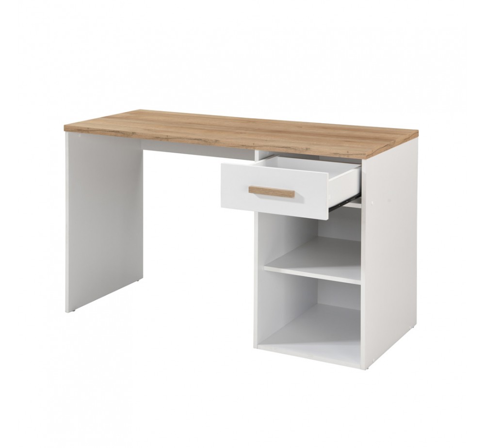 PRACTICO 120 DESK 1DRAWER CHIPBOARD WITH MELAMINE CARTA WHITE NATURAL 120x50xH76cm