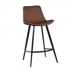 STITCHED STOOL BAR TABAC 46,5x50,5xH91,5cm
