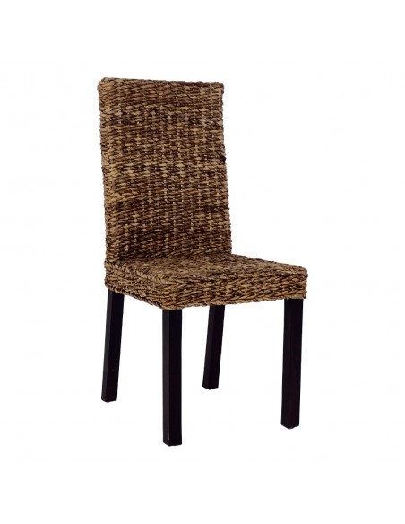 BALI CHAIR ABACA WALNUT BLACK