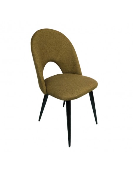 COMMODO CHAIR FABRIC CAMEL METAL BLACK