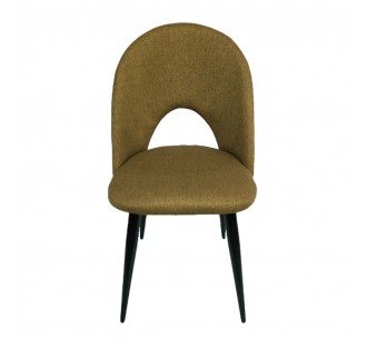COMMODO CHAIR FABRIC CAMEL METAL BLACK 2