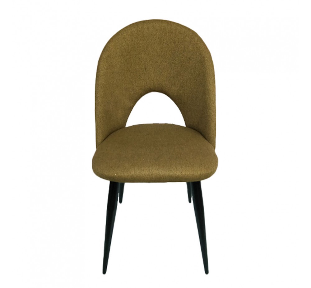 COMMODO CHAIR FABRIC CAMEL METAL BLACK