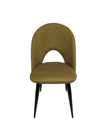 COMMODO CHAIR FABRIC CAMEL METAL BLACK