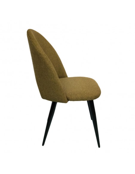 COMMODO CHAIR FABRIC CAMEL METAL BLACK