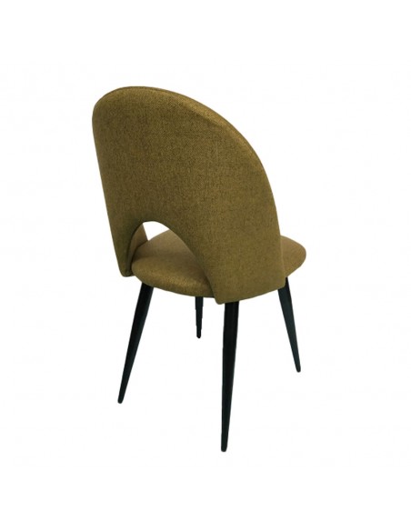 COMMODO CHAIR FABRIC CAMEL METAL BLACK