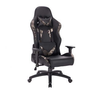AVENGER ARMCHAIR DESK FABRIC KHAKI BLACK 69x70xH129,5cm