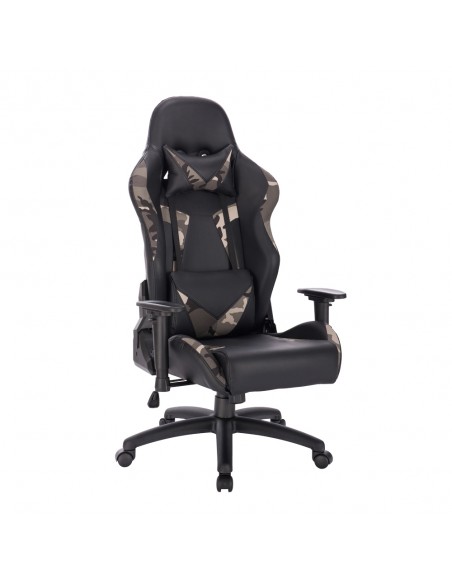 AVENGER ARMCHAIR DESK FABRIC KHAKI BLACK 69x70xH129,5cm