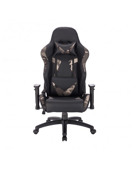 AVENGER ARMCHAIR DESK FABRIC KHAKI BLACK 69x70xH129,5cm