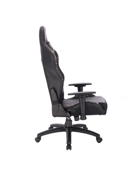 AVENGER ARMCHAIR DESK FABRIC KHAKI BLACK 69x70xH129,5cm