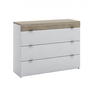 MY BOX ΣΥΡΤΑΡΙΕΡΑ 3ΣΥΡΤΑΡΙΑ SONOMA ΣΚΟΥΡΟ ΛΕΥΚΟ HIGH GLOSS 105x45xH78cm