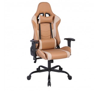 EXPLOR GAMING ARMCHAIR DESK FABRIC MOCCA METAL GREZ METAL 50x71xH135cm